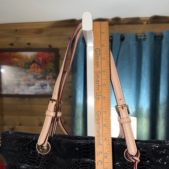 MICHAEL Michael Kors Black Snake Print Tote with Beige Straps - Picture 7 of 14